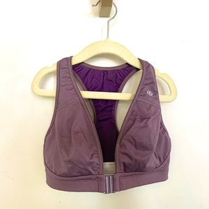 Lululemon Front Clasp Purple Sports Bra